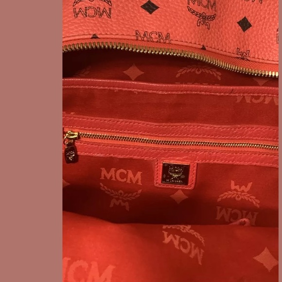 MCM Red Dual Stark Visetos Backpack main image 11